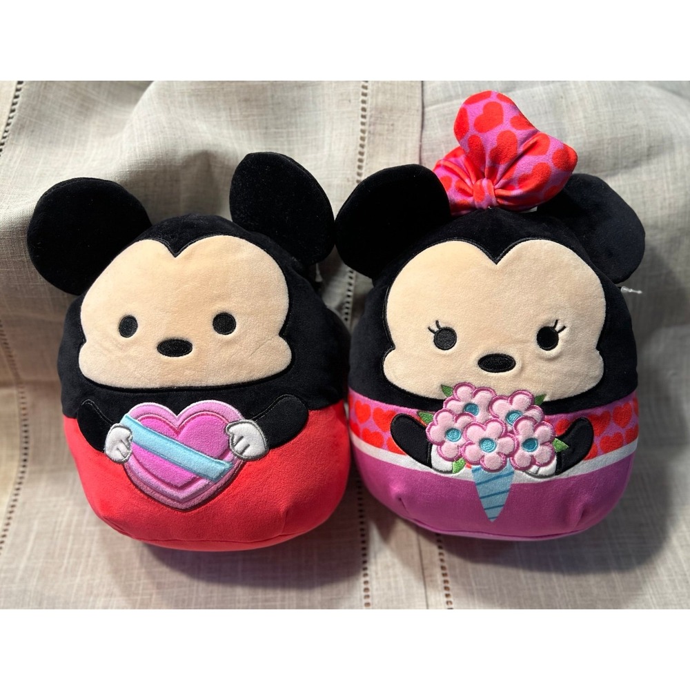Squishmallow Disney Valentine's Day Mickey Mouse and Minnie Mouse Plush W/ tags